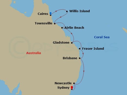 Itinerary map