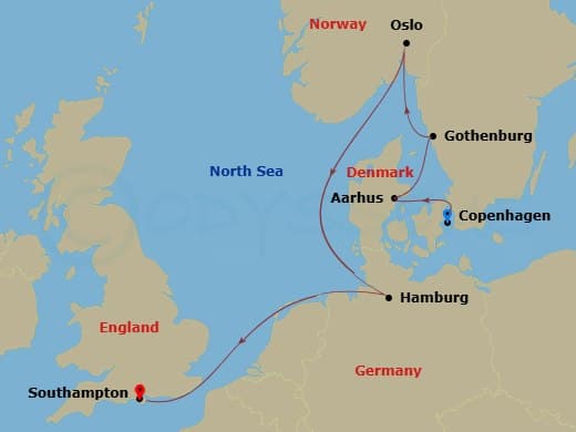 Itinerary map