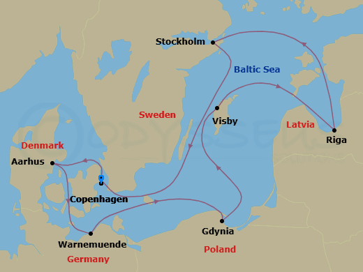 Itinerary map