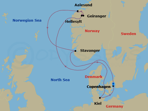 Itinerary map