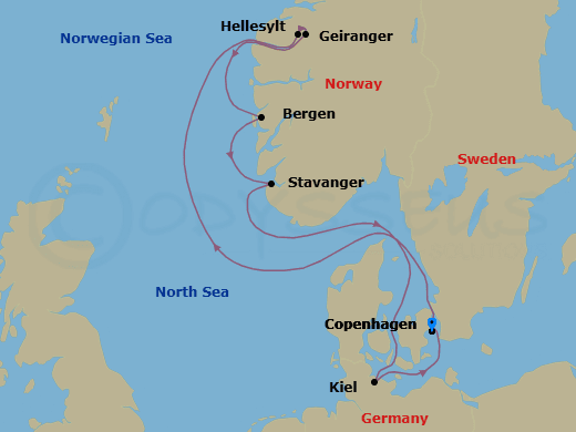 Itinerary map