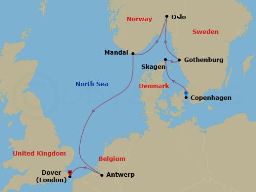 Itinerary map