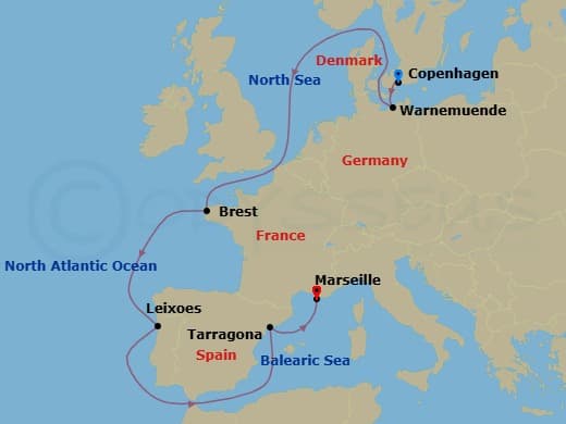 Itinerary map
