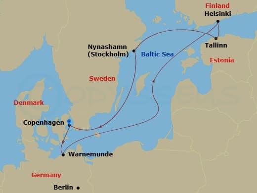 Itinerary map