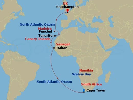 Itinerary map