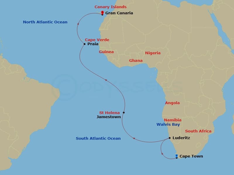 Itinerary map