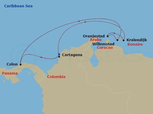 Itinerary map
