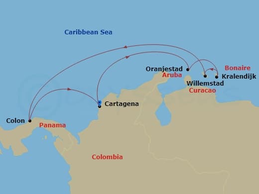 Itinerary map