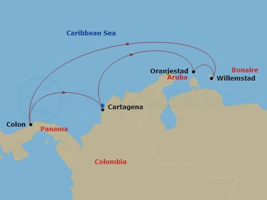 Itinerary map