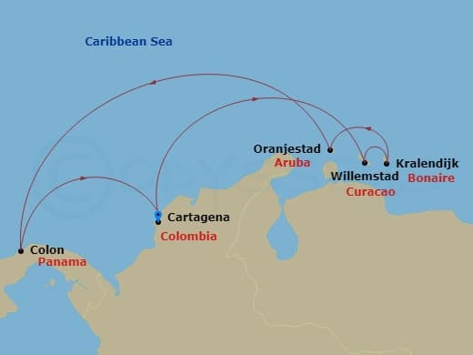 Itinerary map