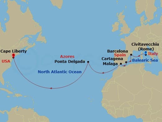 Itinerary map