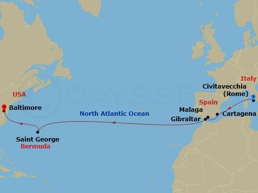 Itinerary map