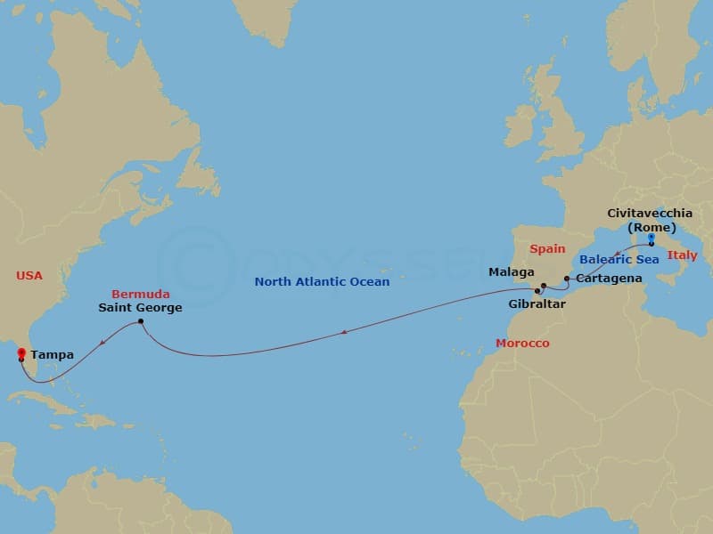 Itinerary map