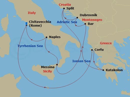 Itinerary map