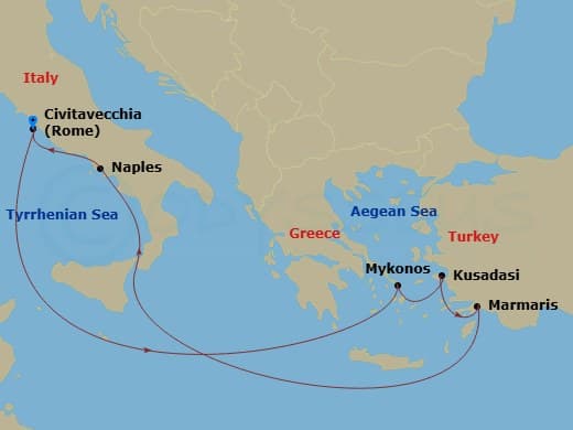 Itinerary map