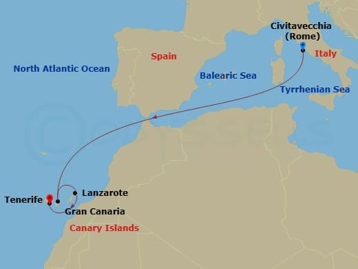 Itinerary map