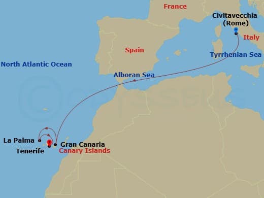 Itinerary map