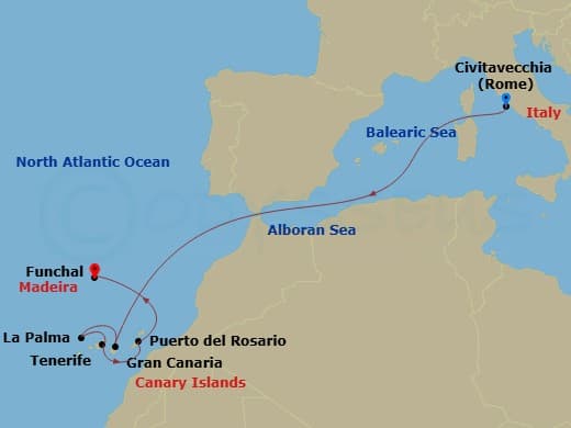 Itinerary map