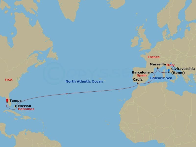 Itinerary map