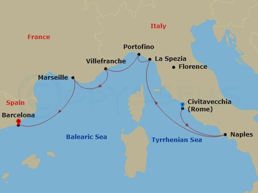 Itinerary map