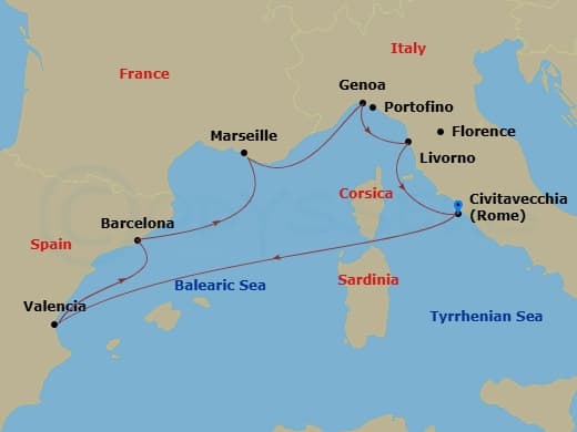 Itinerary map