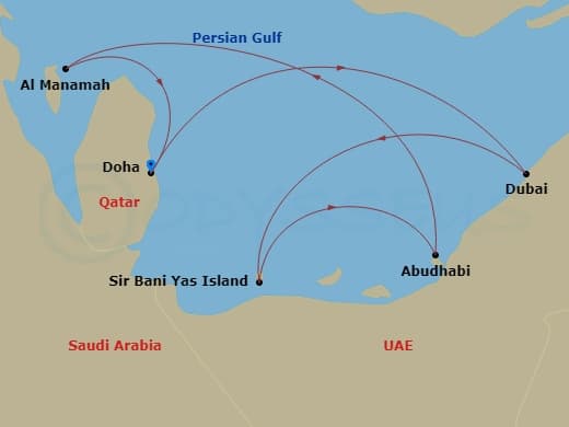 Itinerary map