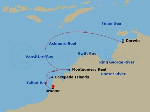 Itinerary map