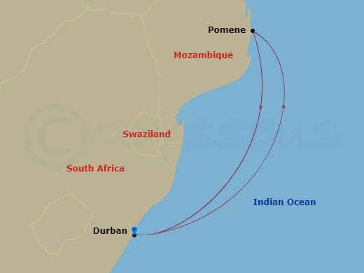 Itinerary map