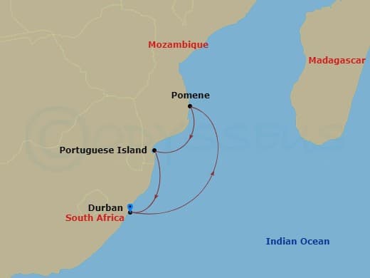 Itinerary map