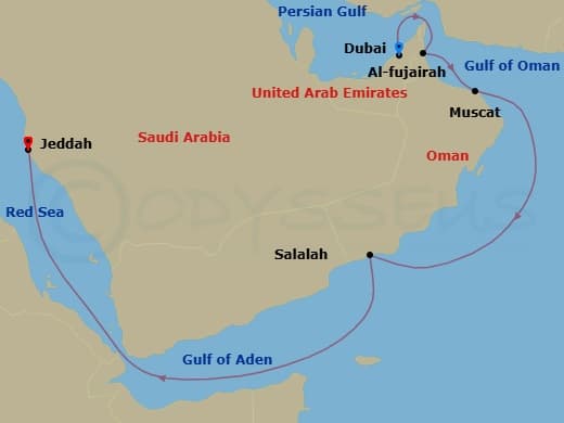 Itinerary map