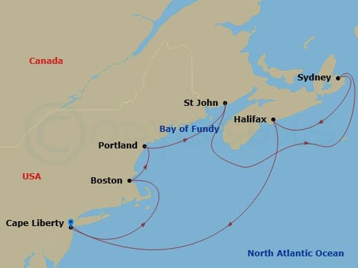 Itinerary map