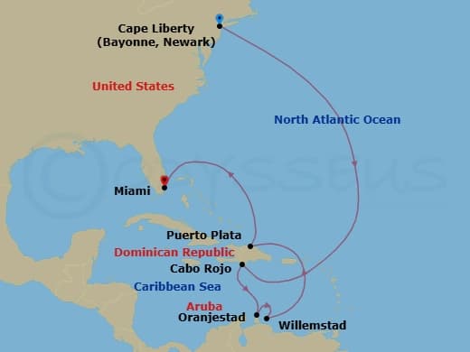 Itinerary map