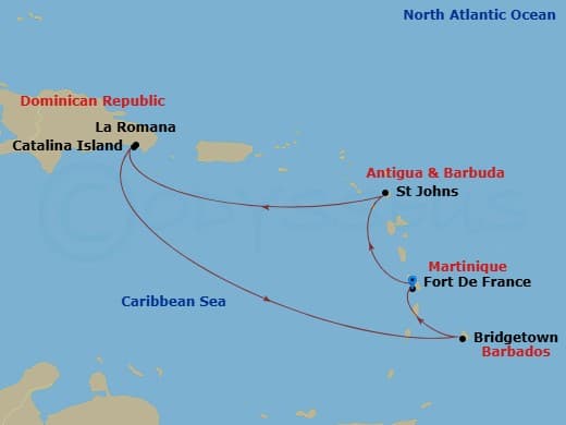 Itinerary map
