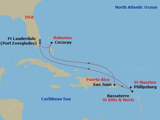 Itinerary map