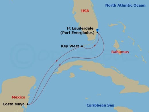 Itinerary map