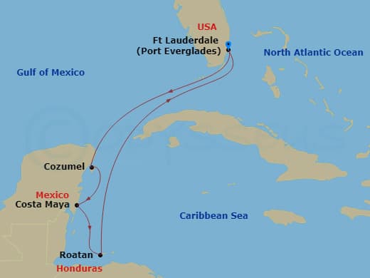 Itinerary map