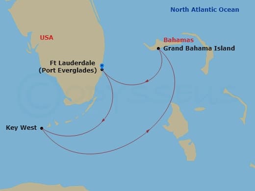 Itinerary map