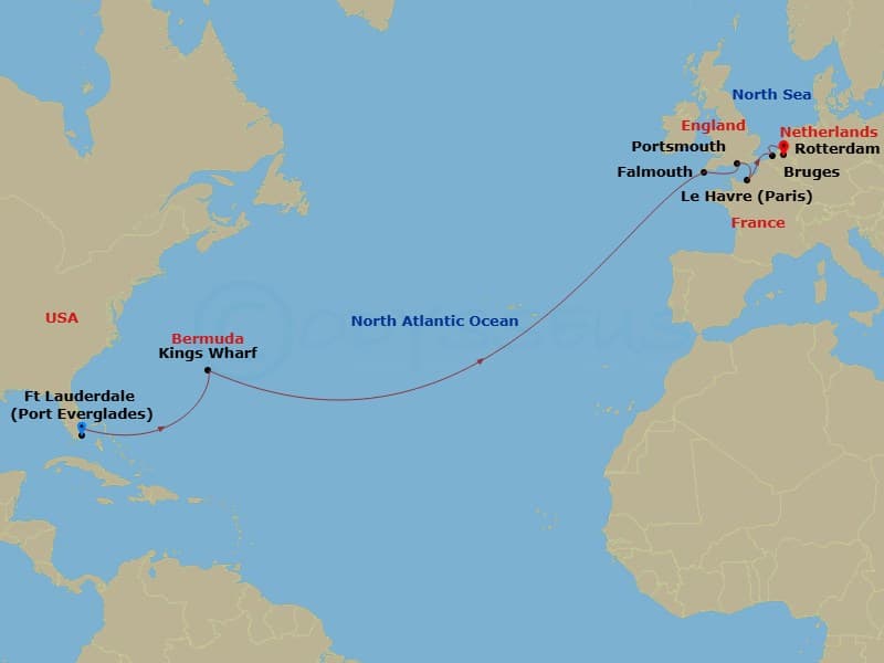 Itinerary map