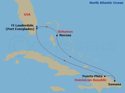 Itinerary map