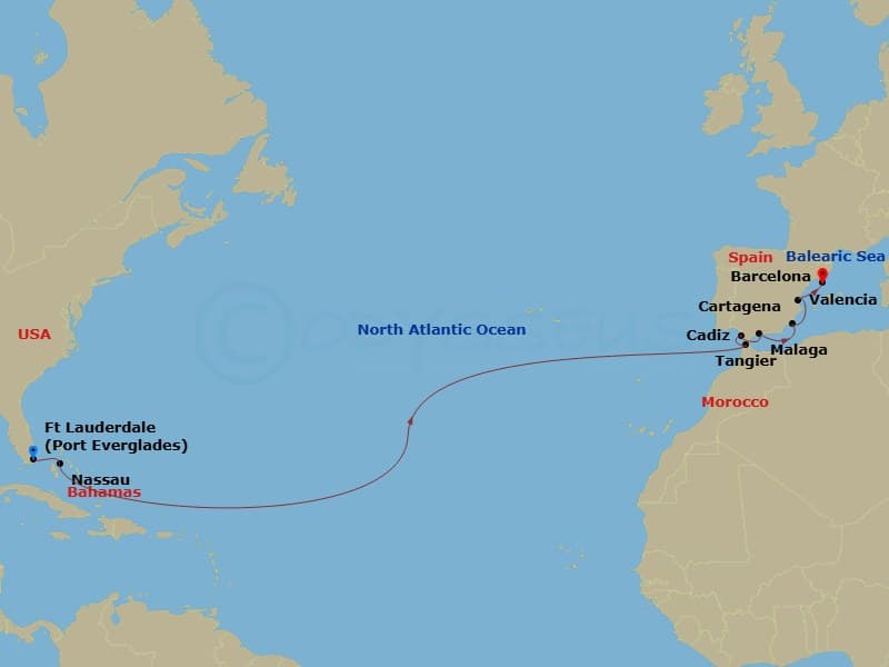 Itinerary map