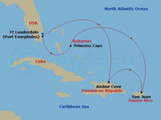 Itinerary map