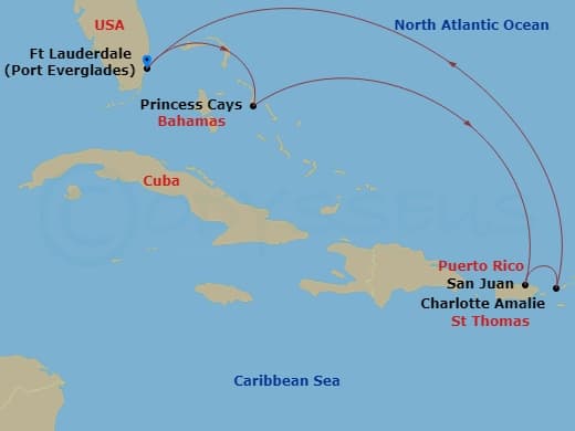 Itinerary map