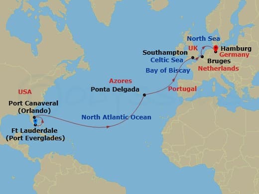 Itinerary map