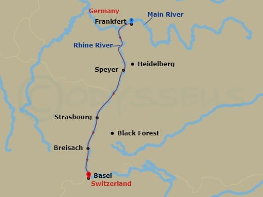 Itinerary map