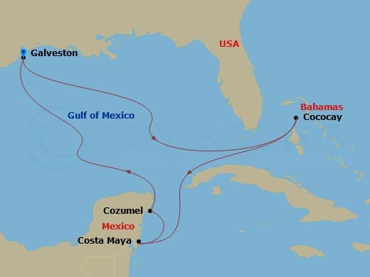 Itinerary map