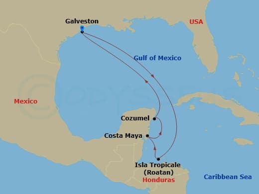 Itinerary map