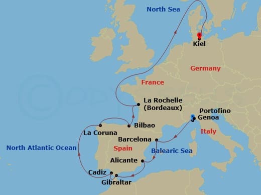 Itinerary map