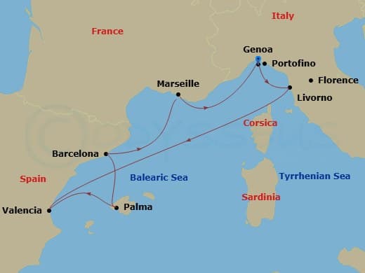 Itinerary map