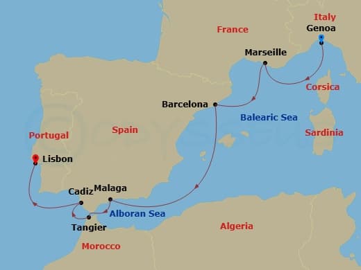 Itinerary map