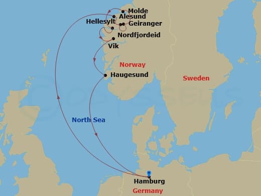 Itinerary map